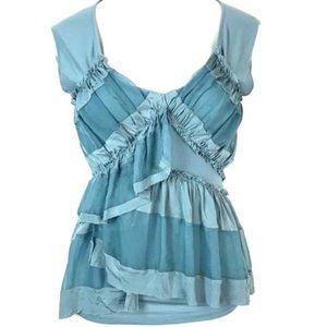 Anthropologie Deletta Tiered Ruffle Top